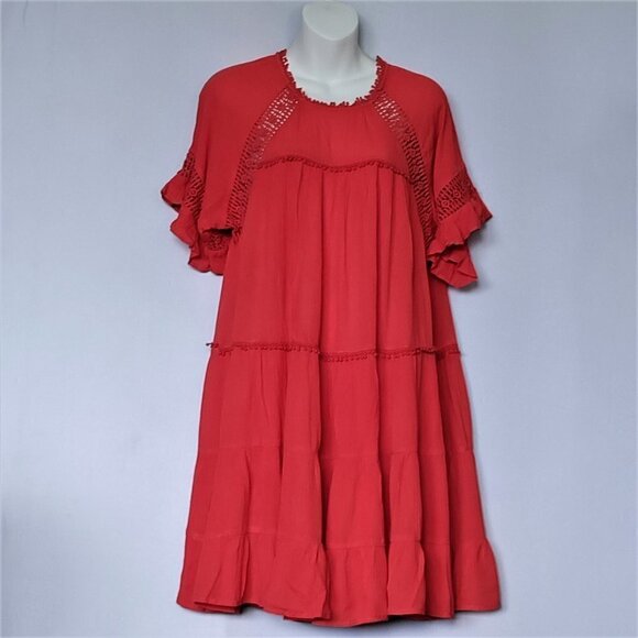 Patrons Of Peace Dress Women Size Sm NEW Las Palmas Tiered Crochet Boho Flowy - Picture 1 of 5